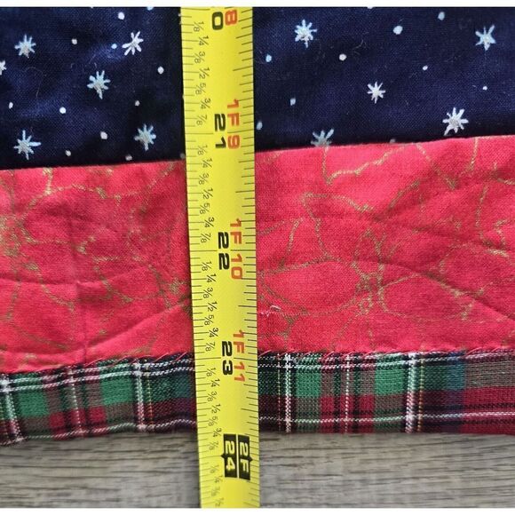 Christmas Patchwork Applique Handmade Tree/Snowman Decoration - Picture 3 of 10